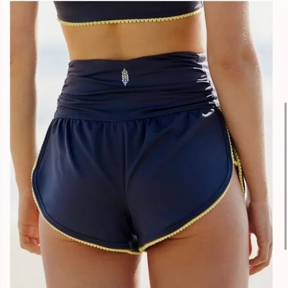 Free People Movement Navy High-Waisted Running Shorts - Picture 3 of 6